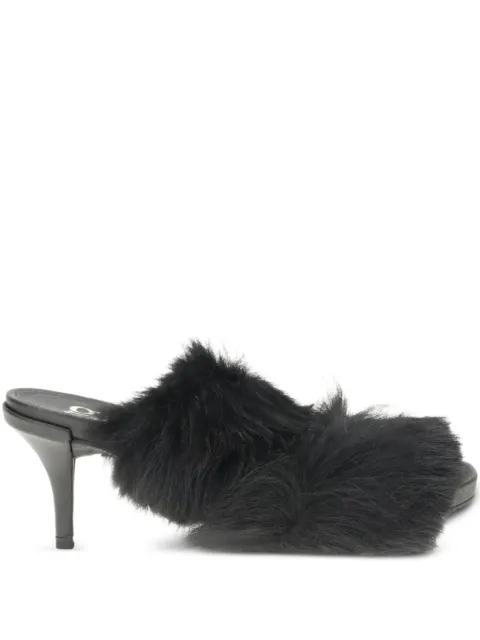 Pedro Garcia 65mm fur-trimmed heeled sandals