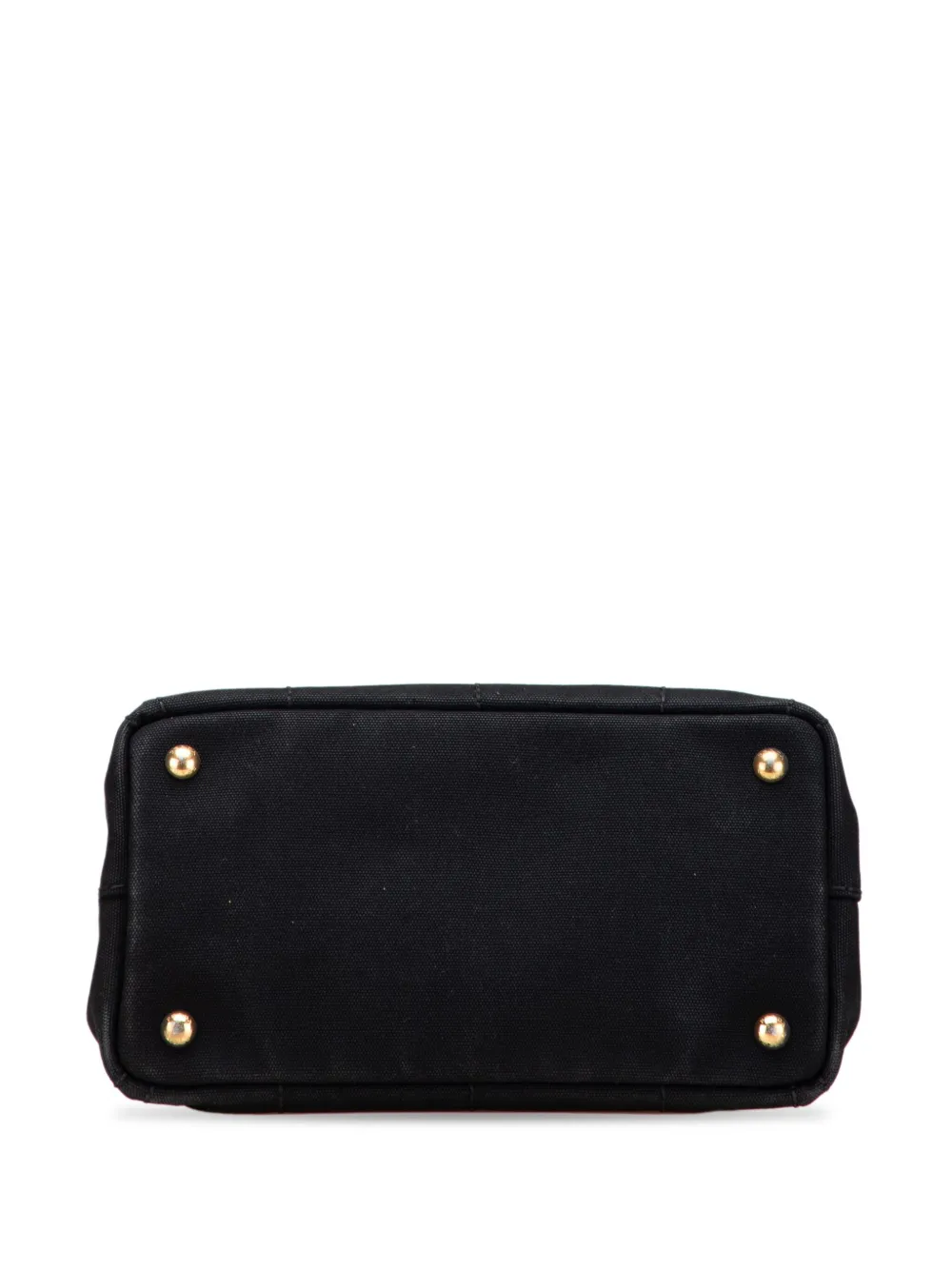 Pre-owned Prada 2013-2025 Small Canvas Canapa Logo Satchel In Black