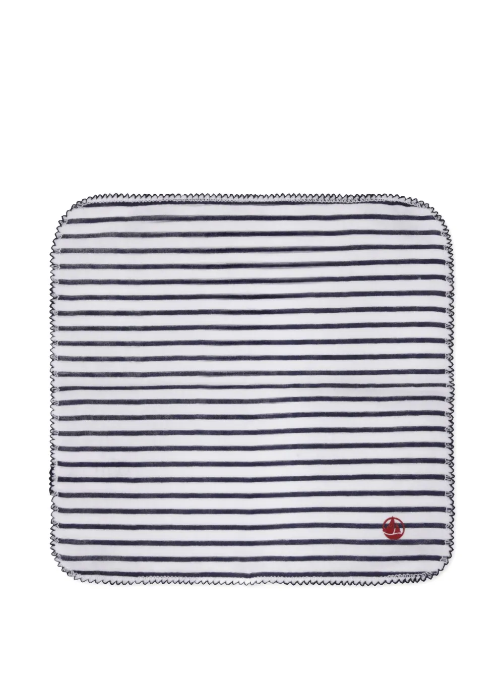 Petit Bateau Gestreifte Kuscheldecke aus Musselin - Weiß