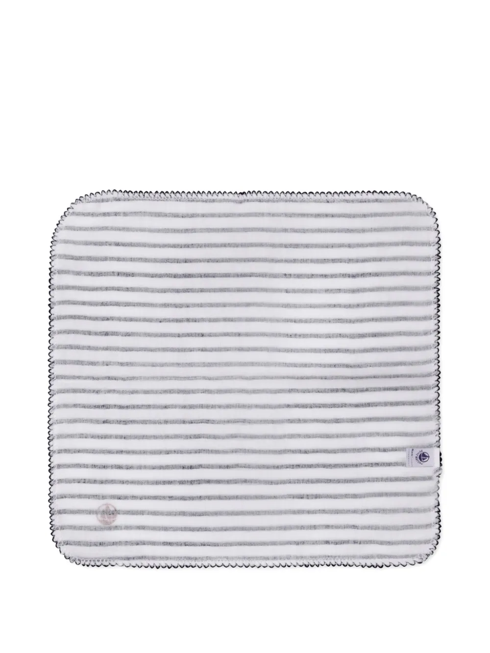 Petit Bateau Gestreepte mousseline knuffel Wit