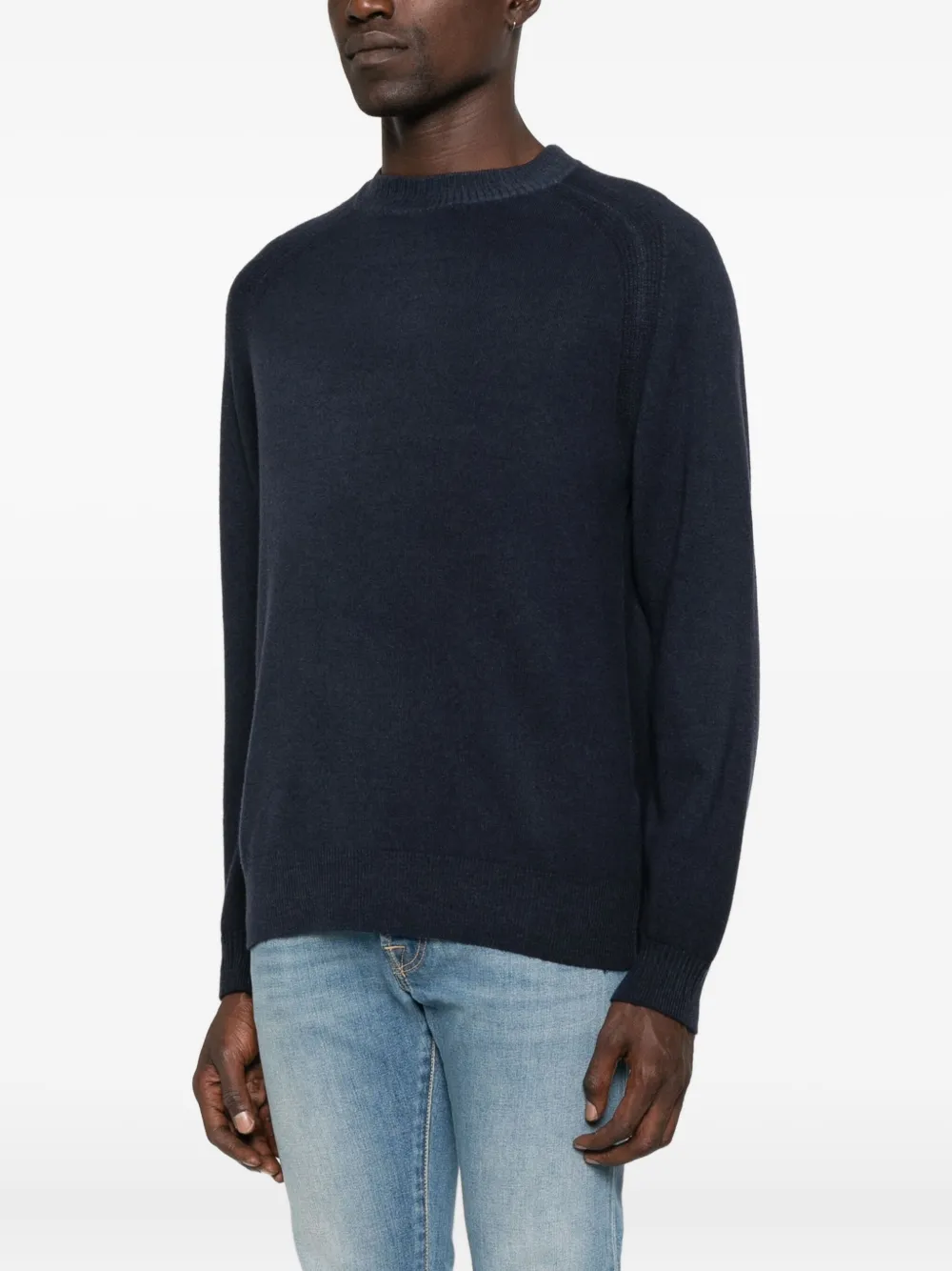 Daniele Fiesoli Raglan-sleeve Crew-neck Sweater In Blue