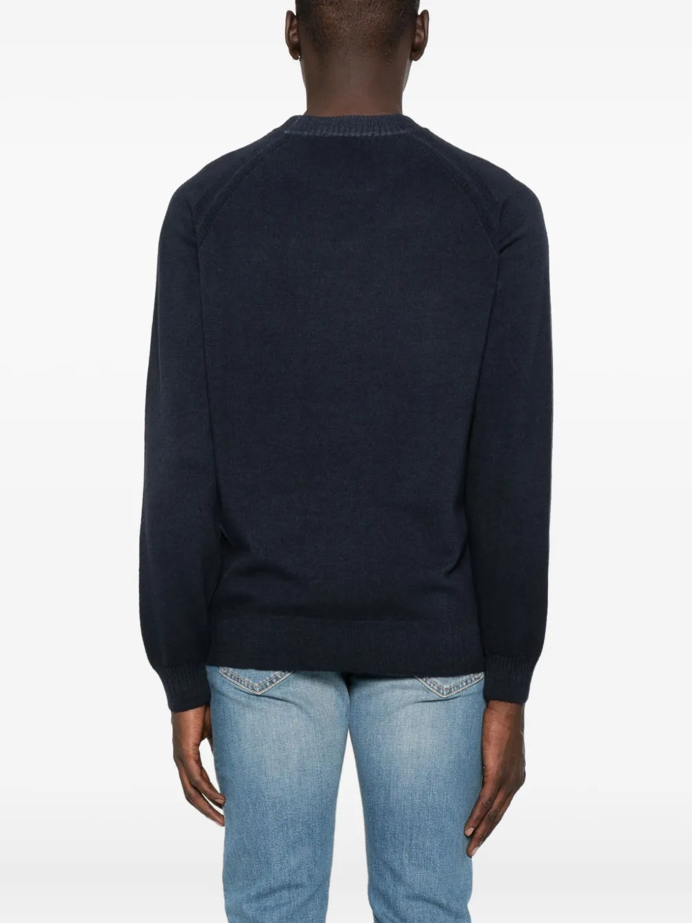 Daniele Fiesoli Raglan-sleeve Crew-neck Sweater In Blue
