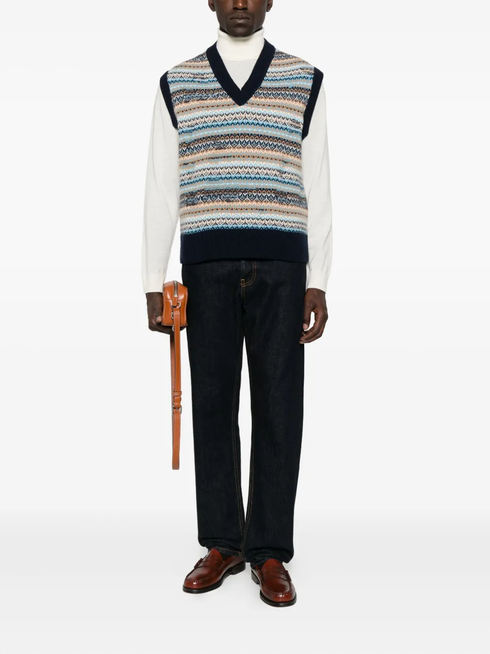 Daniele Fiesoli turtleneck wool sweater Beige
