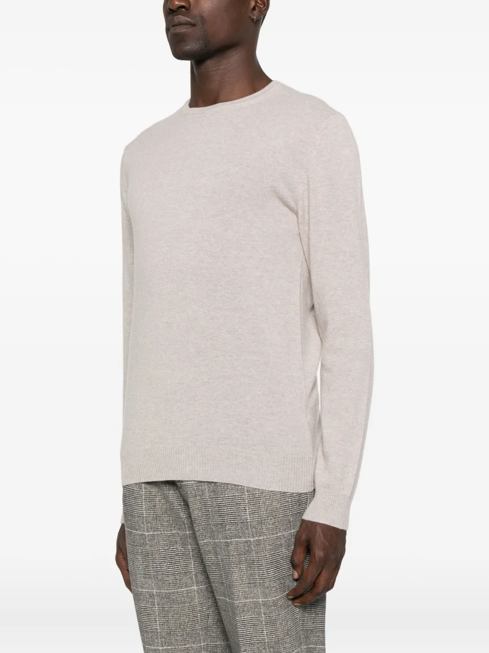 Daniele Fiesoli Crew-neck Wool-blend Sweater In Gray