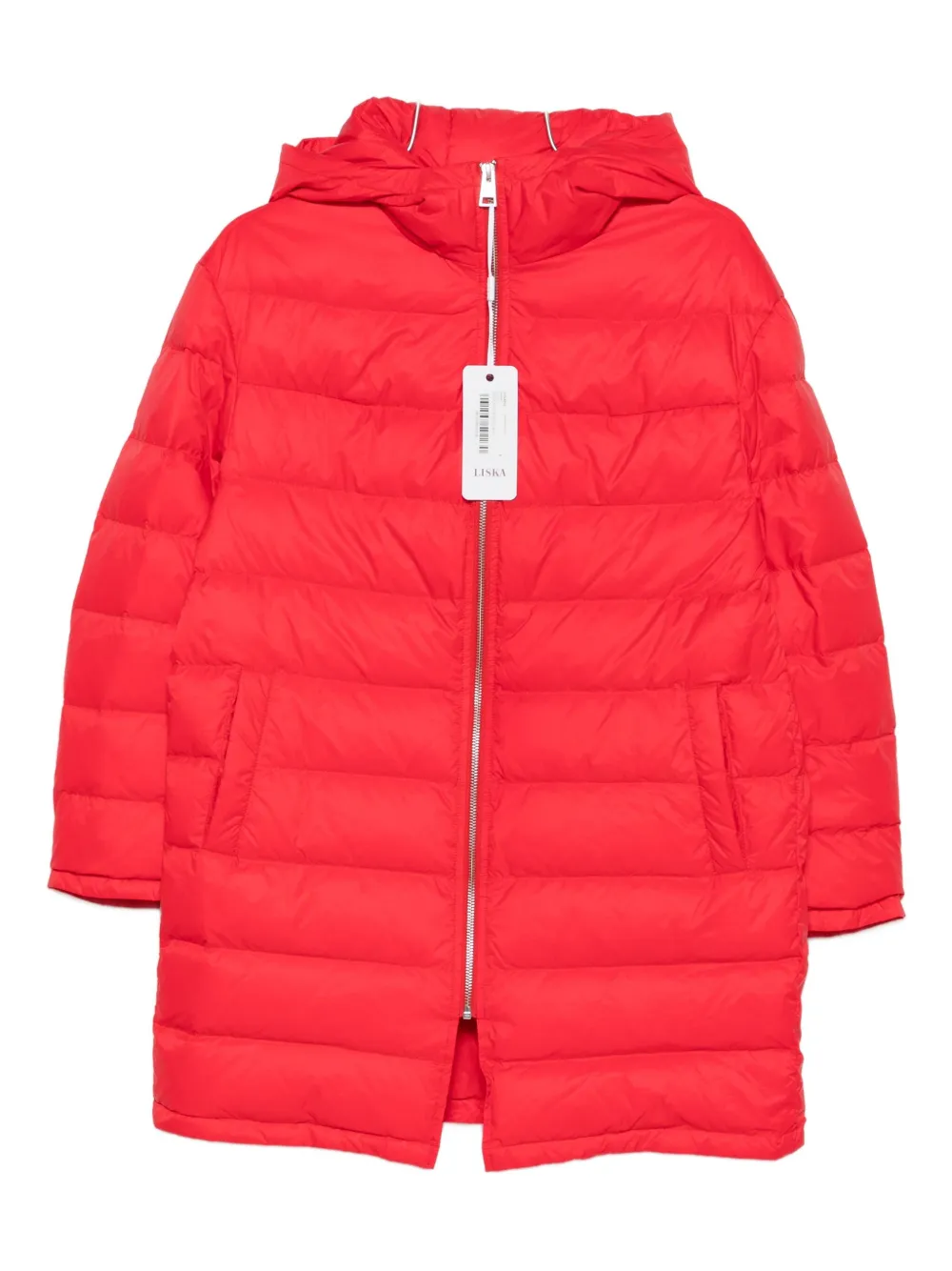 Liska Piumino trapuntato con cappuccio - Rosso