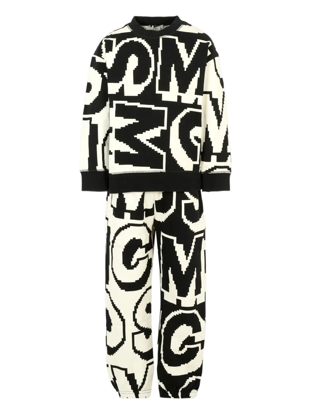 Stella McCartney Kids Katoenen trainingspak met print Zwart