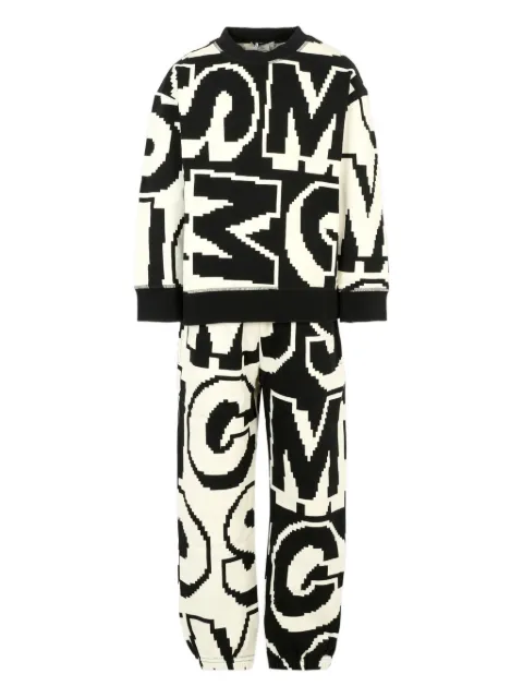 Stella McCartney Kids letter-print cotton tracksuit set