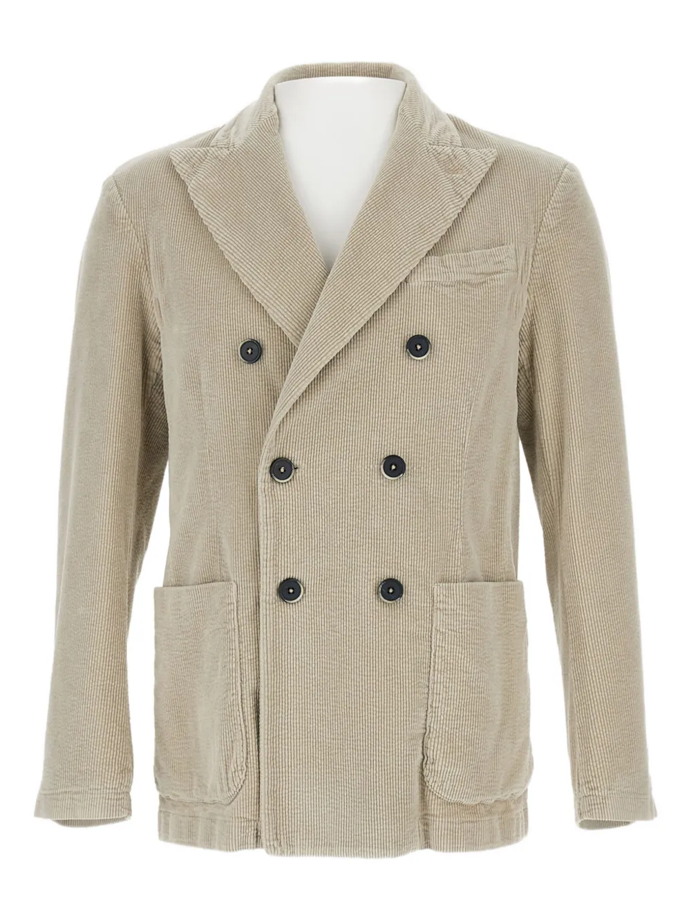 Barena double-breasted corduroy blazer Beige