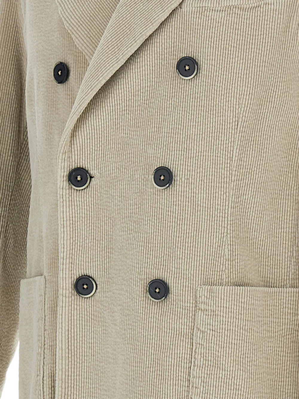 Barena double-breasted corduroy blazer Beige