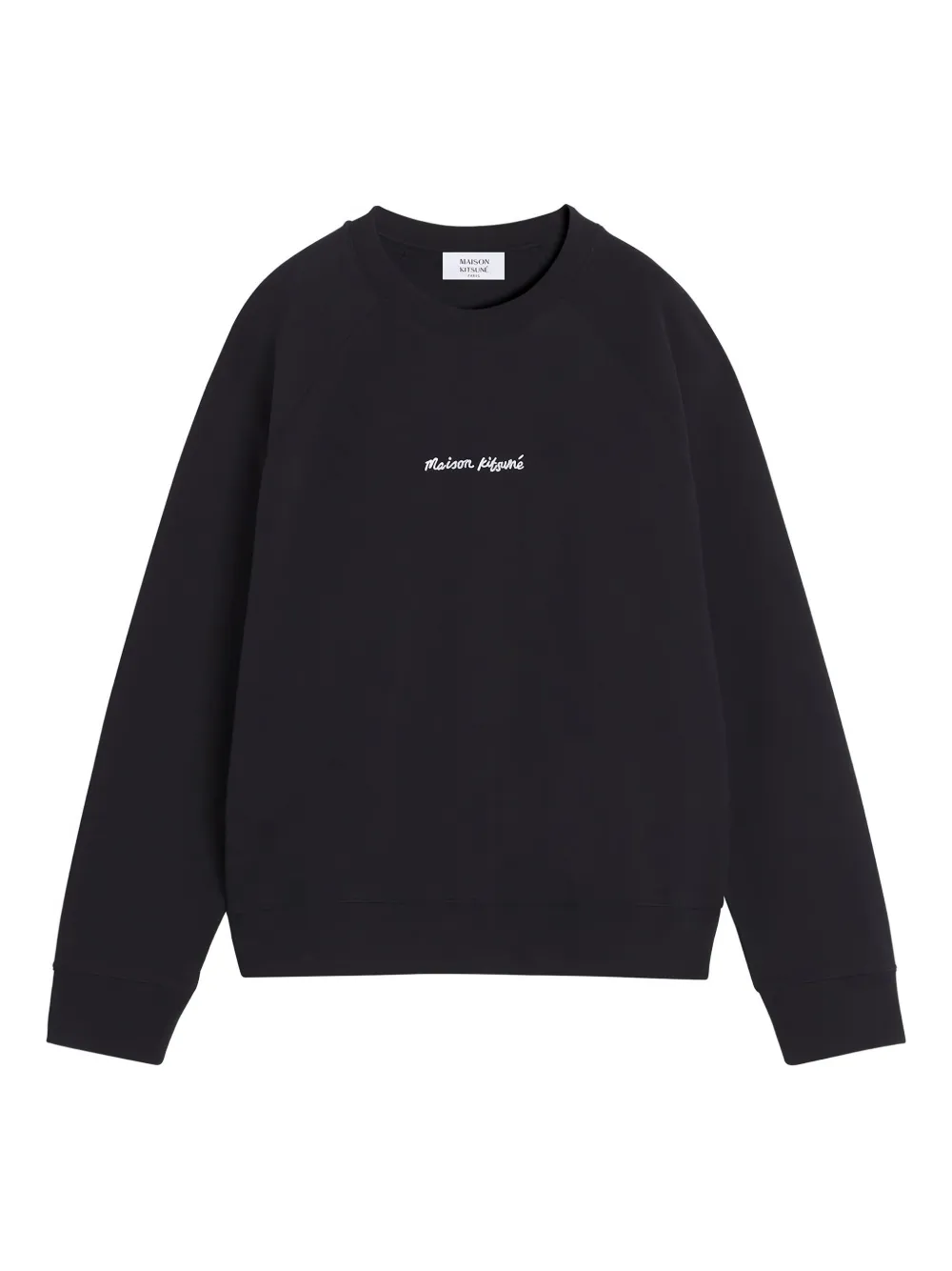 Maison Kitsuné embroidered raglan sweatshirt Zwart