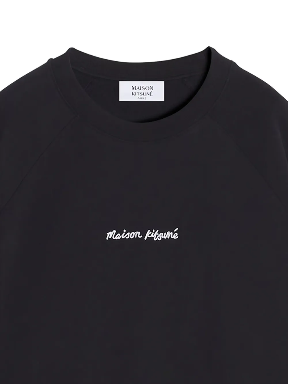 Maison Kitsuné embroidered raglan sweatshirt - Zwart