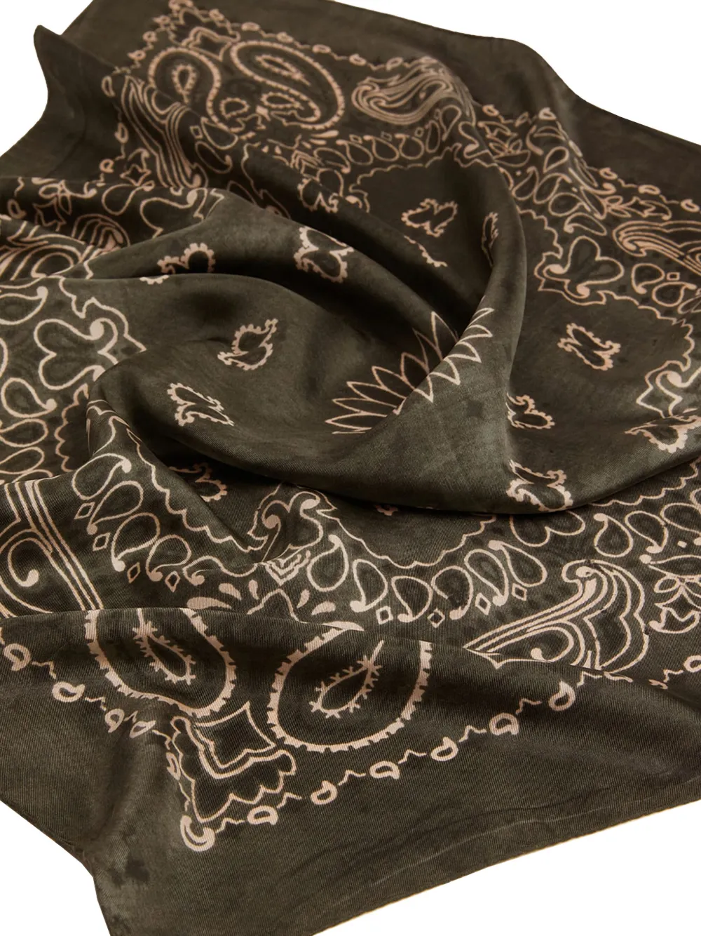 Golden Goose paisley-print silk scarf - Groen