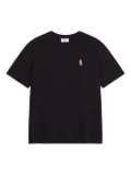 Maison Kitsuné fox-embroidered T-shirt - Black