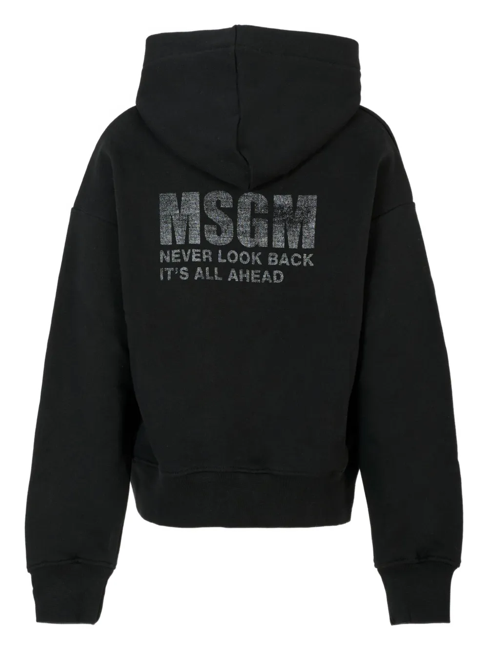 MSGM Kids Hoodie verfraaid met kristallen Zwart