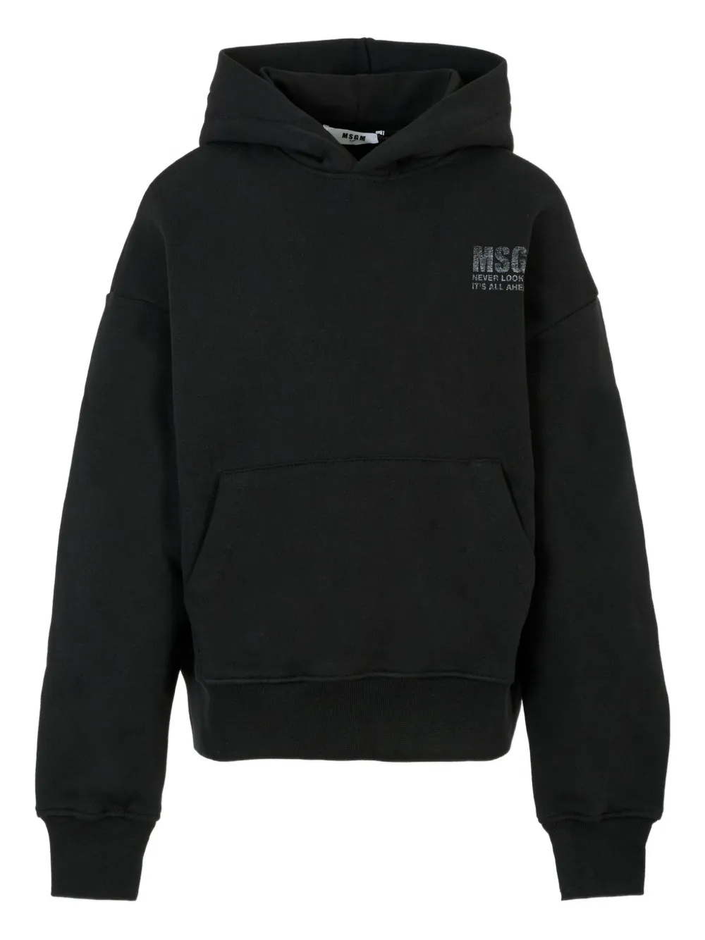 MSGM Kids Hoodie verfraaid met kristallen Zwart