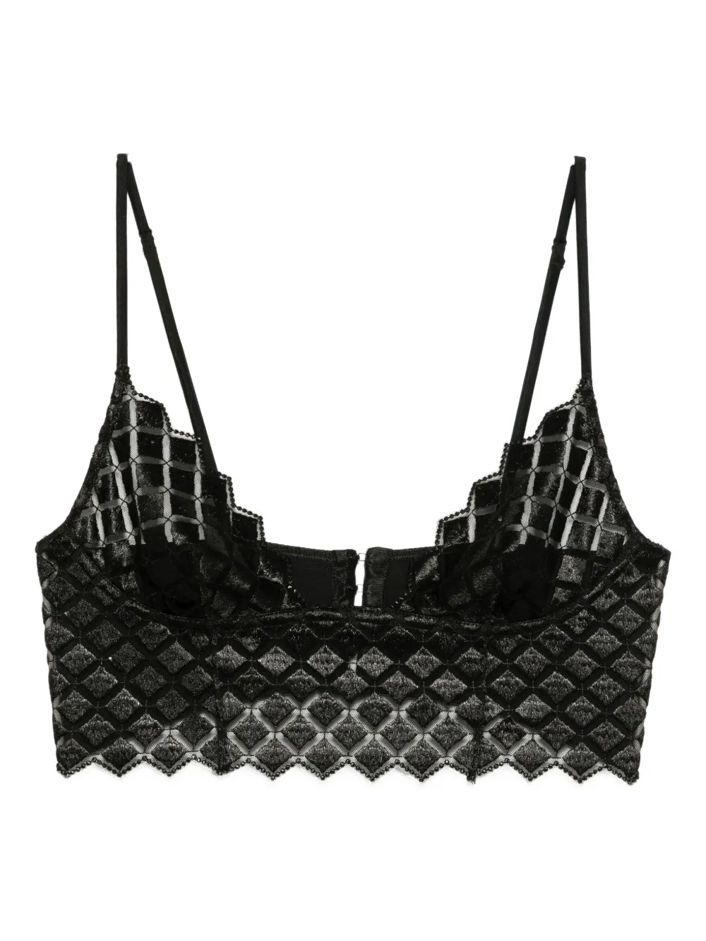 Kiki de Montparnasse Reggiseno Lamine - Nero