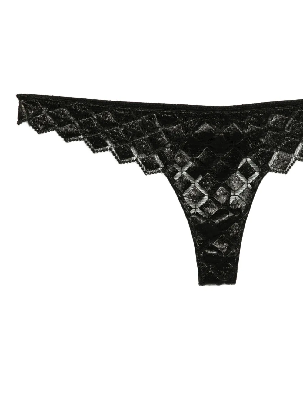 Kiki de Montparnasse Lamine string Zwart