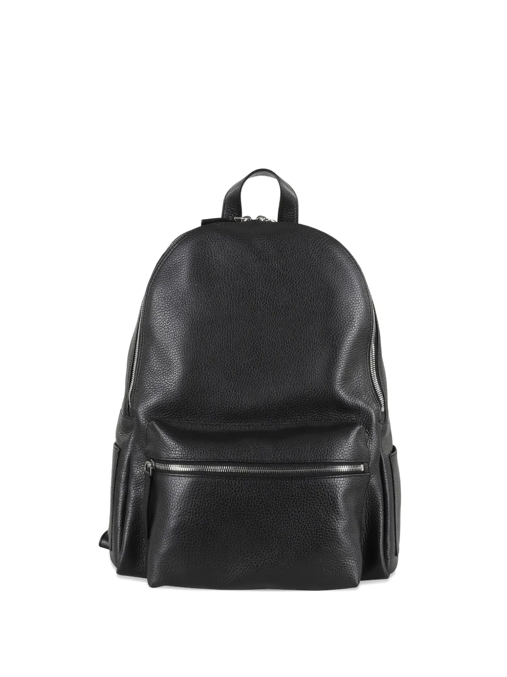 Orciani leather zip-fastening backpack Zwart