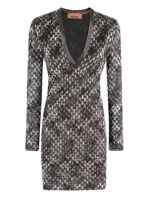 Missoni V-neck patterned midi dress