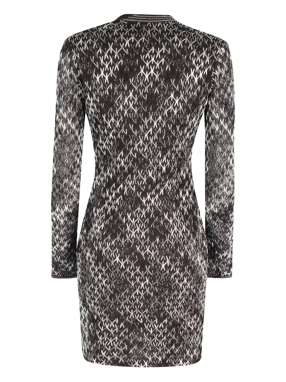 Missoni V-neck patterned midi dress - Bruin