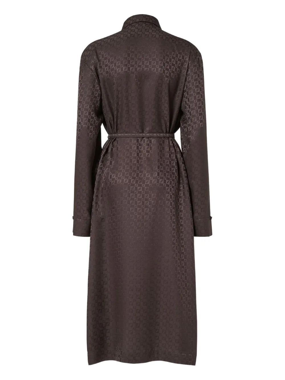 FENDI ff jacquard belted dress - Bruin