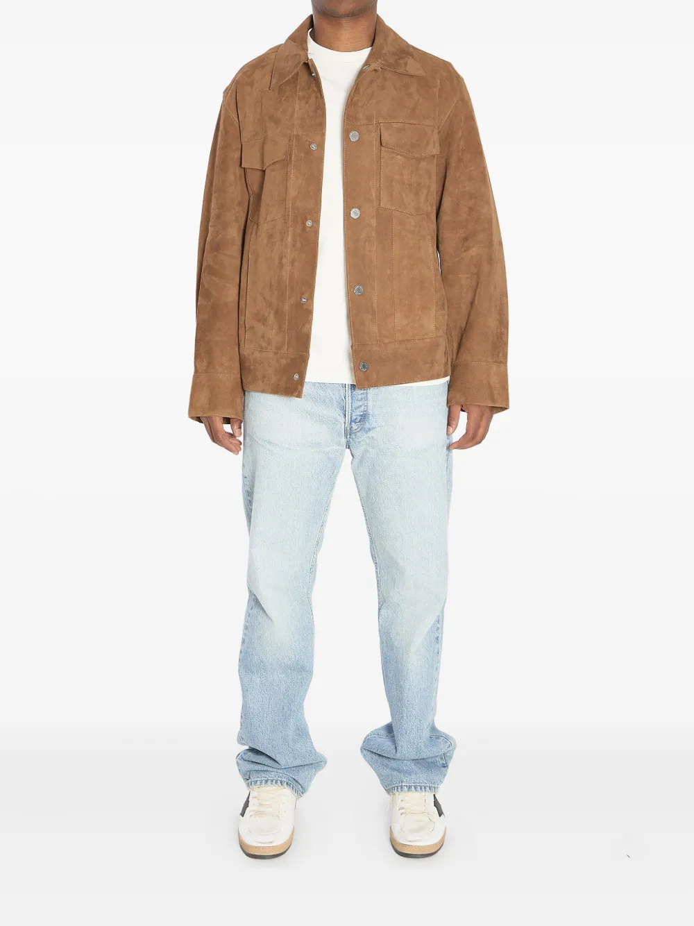 AMI Paris snap-button flap-pocket jacket 216|BROWN
