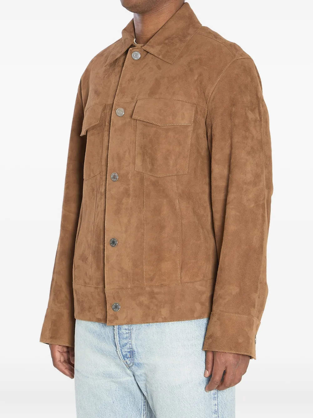 AMI Paris snap-button flap-pocket jacket 216|BROWN