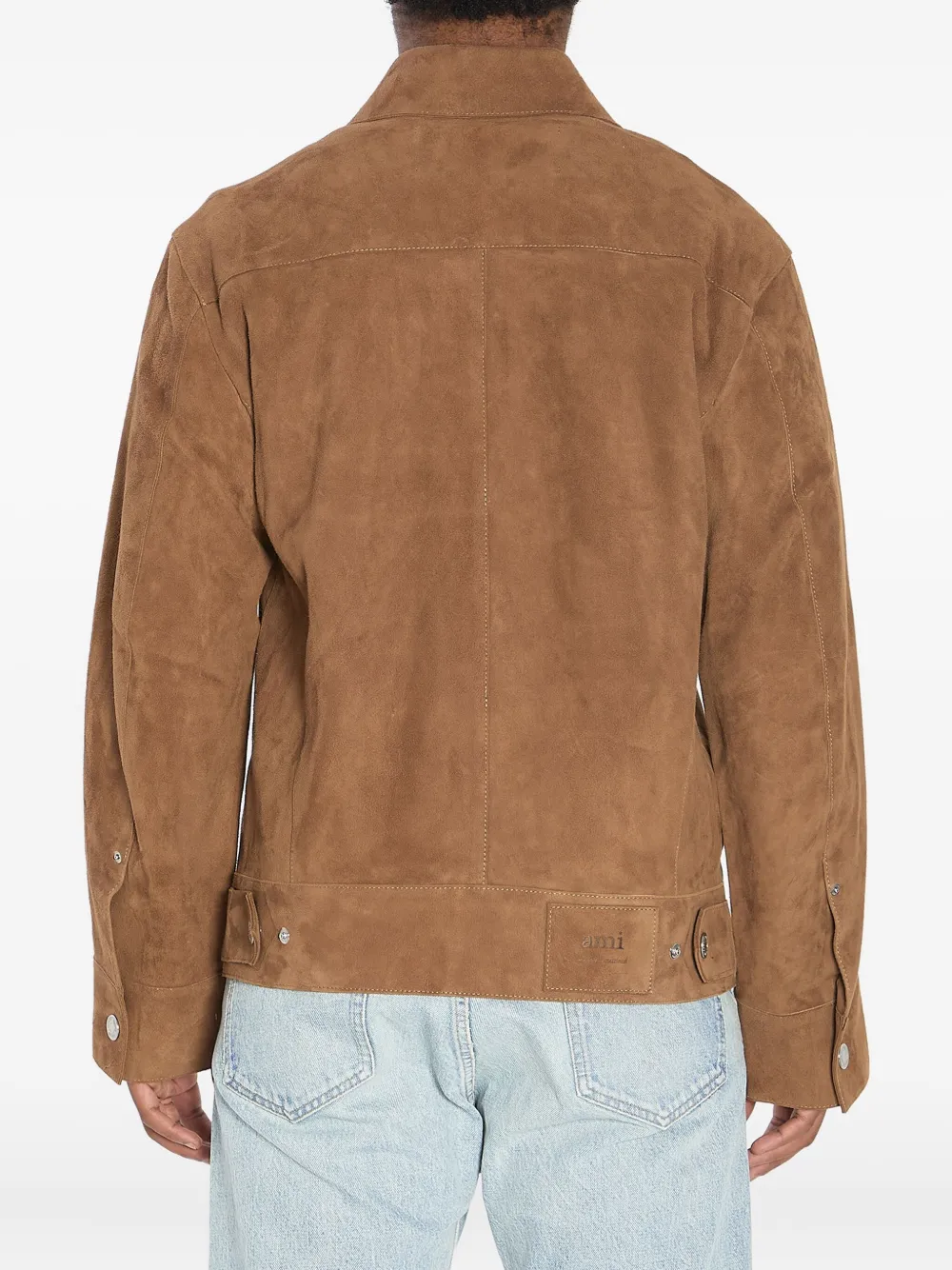 AMI Paris snap-button flap-pocket jacket 216|BROWN