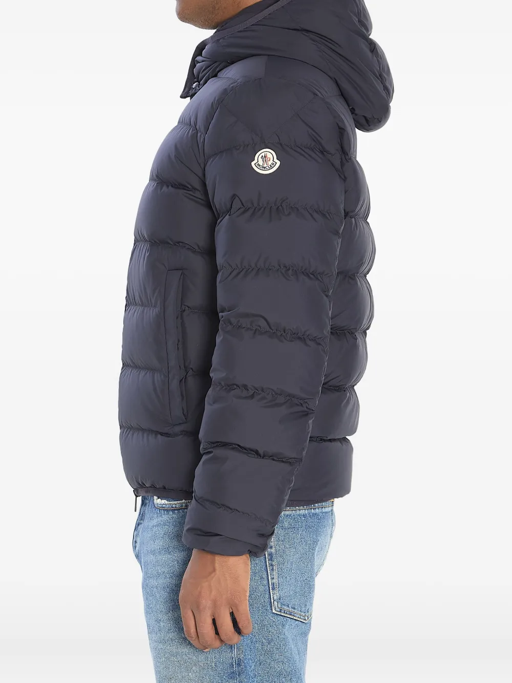 Moncler removable-hood puffer jacket 778 BLUE