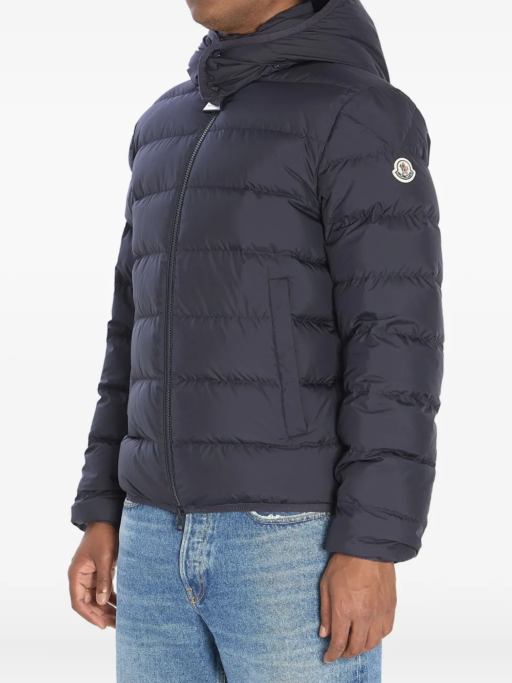Moncler removable-hood puffer jacket 778 BLUE