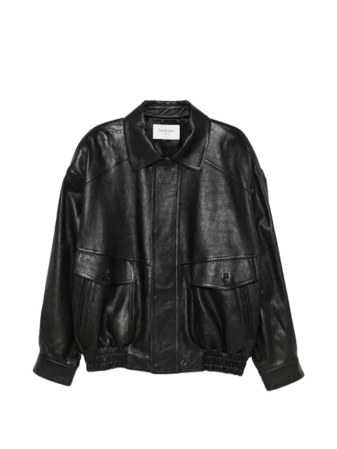 Saint Laurent chamarra de piel de cordero burbujeada