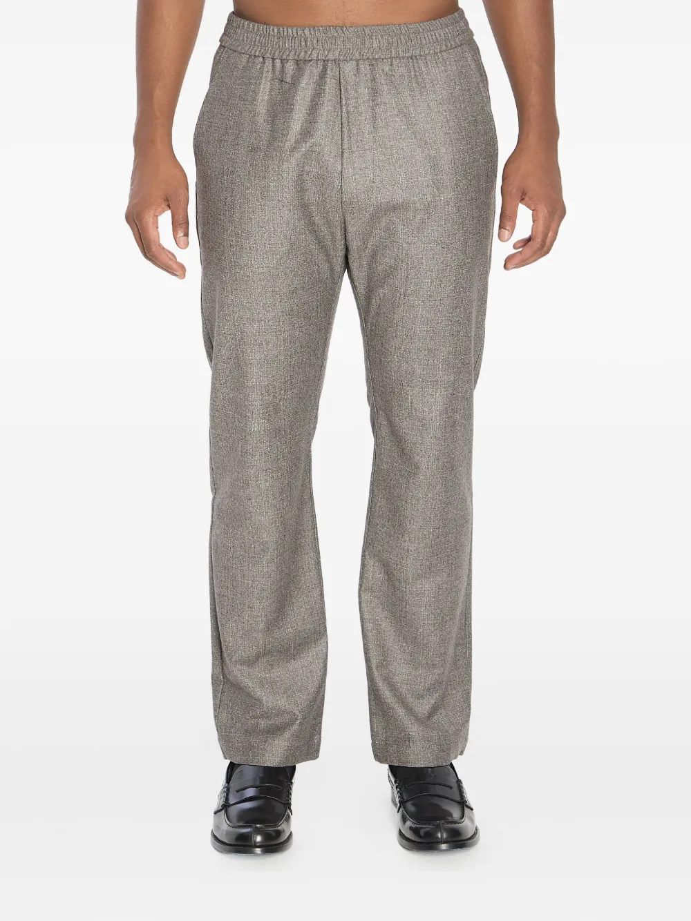 Barena Venezia Tosador Bita Elasticated-waistband Wool Trousers In Gray