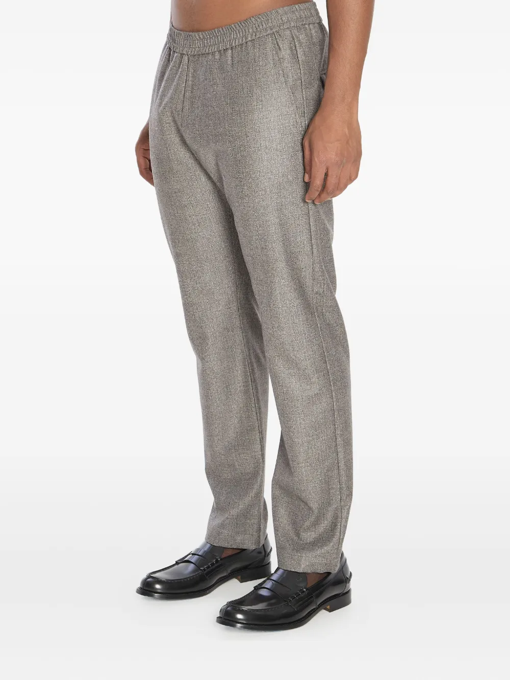 Barena Venezia Tosador Bita Elasticated-waistband Wool Trousers In Gray