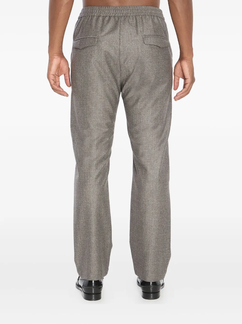 Barena Venezia Tosador Bita Elasticated-waistband Wool Trousers In Gray
