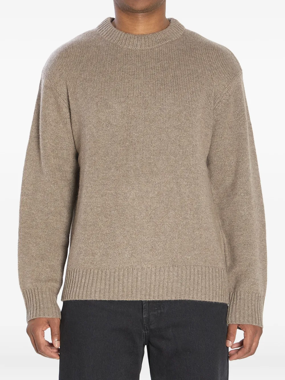 Lisa Yang crew-neck ribbed cashmere sweater | Brown | Image 1
