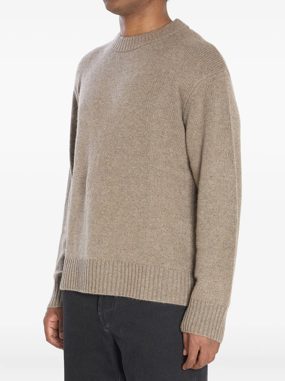 Lisa Yang crew-neck ribbed cashmere sweater - Bruin