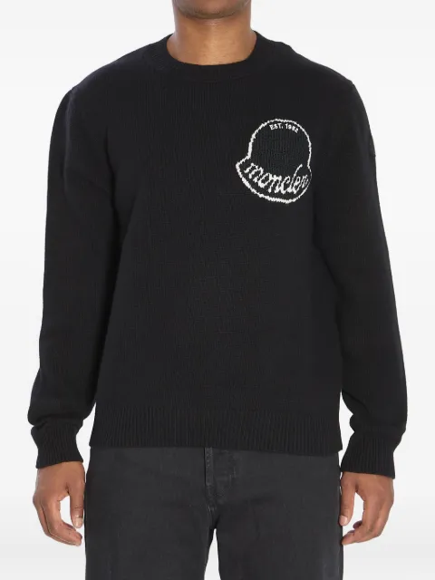 Moncler logo-intarsia sweater