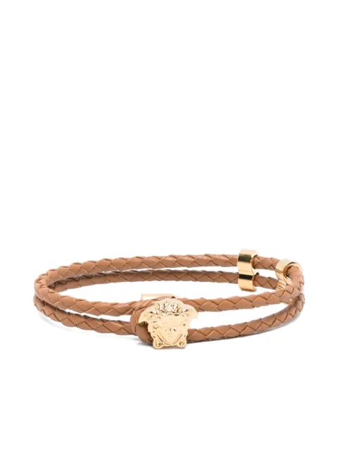 Versace La Medusa braided leather bracelet