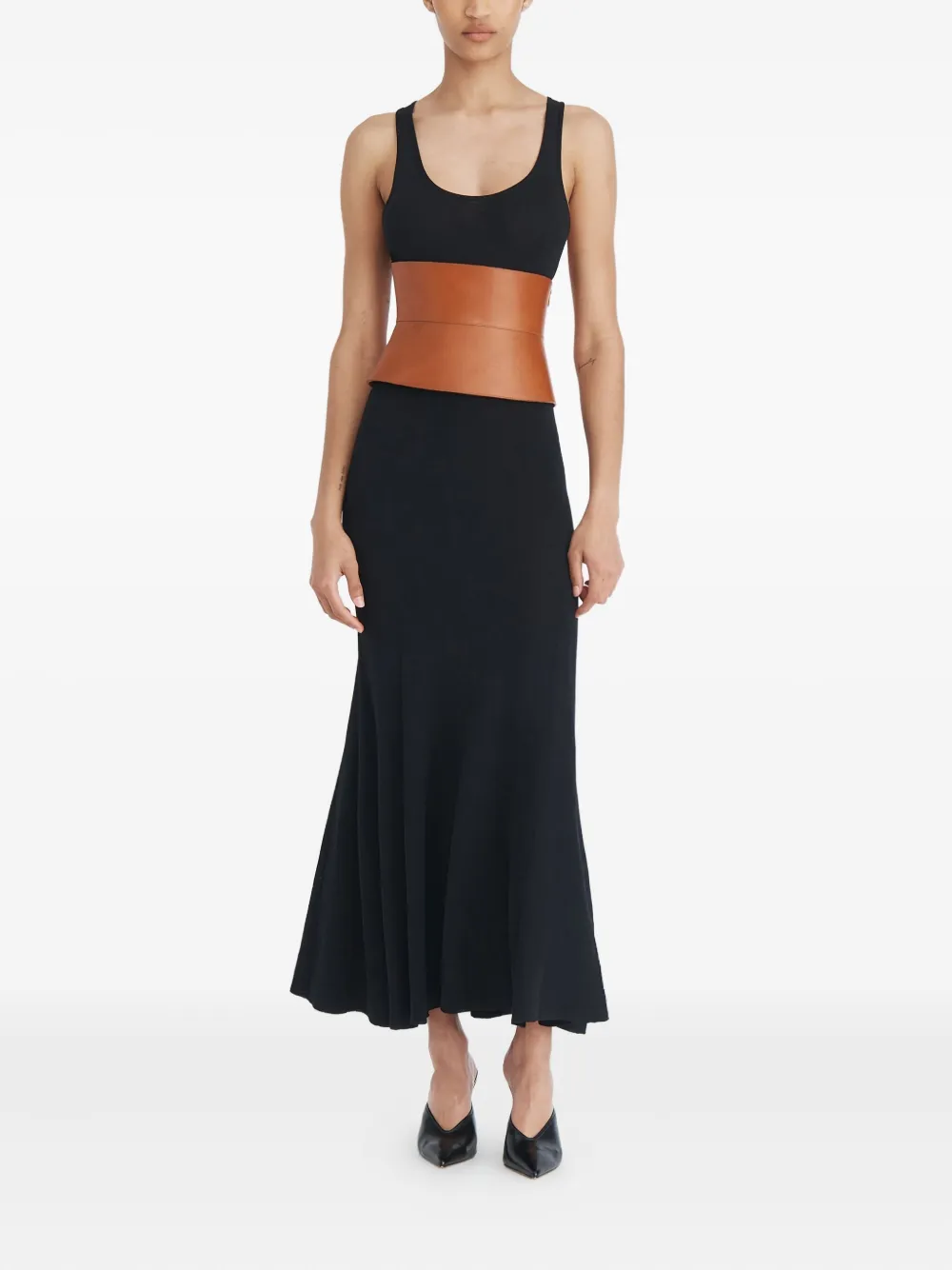 Monse racerback midi dress - Nero