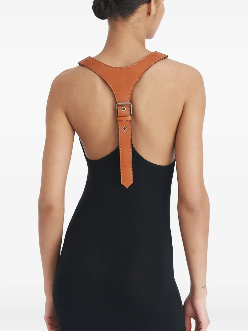 Monse Midi-jurk met gekruiste rug Zwart