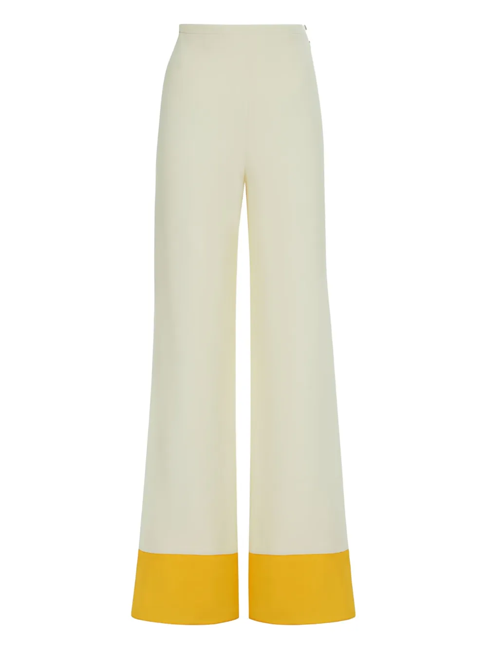 Taller Marmo Womens Marlene Corniche Wide-leg Woven Trousers Latte-lemon In Neutral