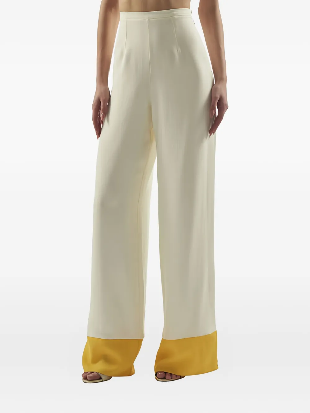 Taller Marmo Marlene Corniche two-toned trousers - Beige