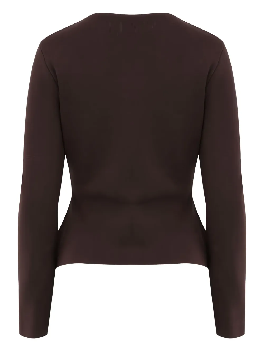 Staud Rachela Long-sleeve Cardigan In Brown