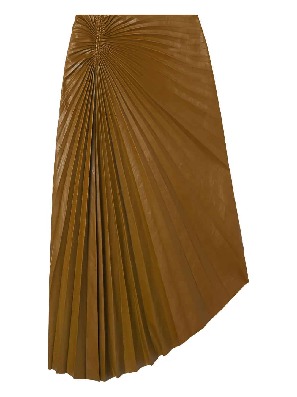 A.l.c Tracy Pleated Midi Skirt In Brown