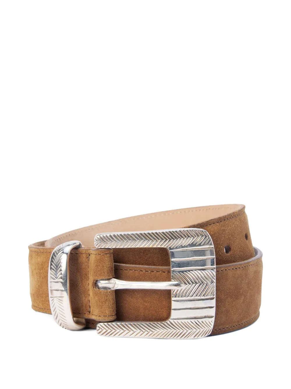 L'agence Aya Suede Western Belt In Brown