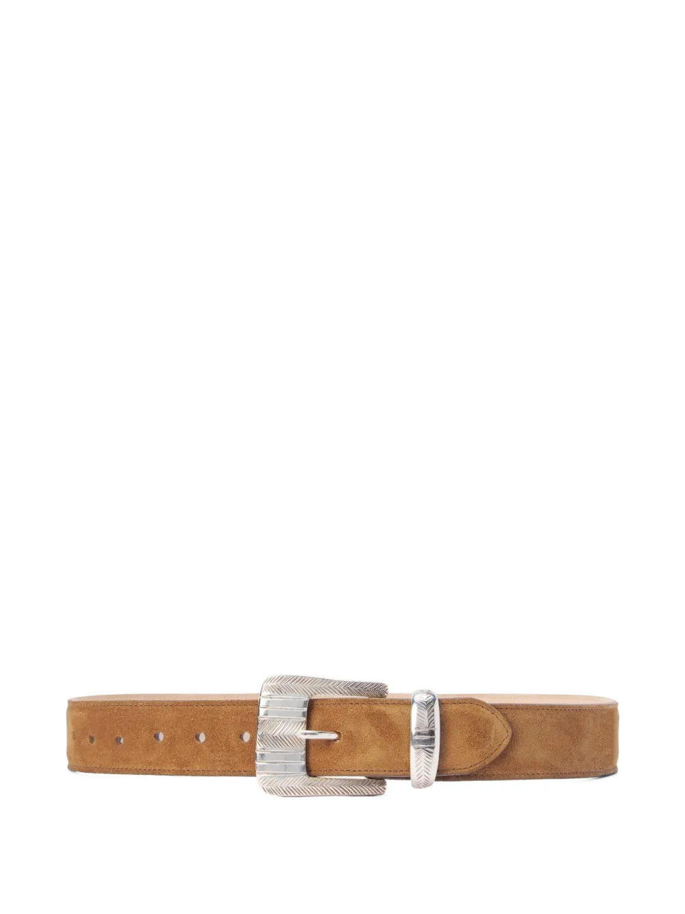 L'Agence Aya suede Western belt - Bruin