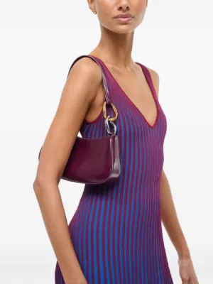 STAUD ハンドバッグ Staud Tommy Beaded Embroidered Faux Leather Shoulder Bag In