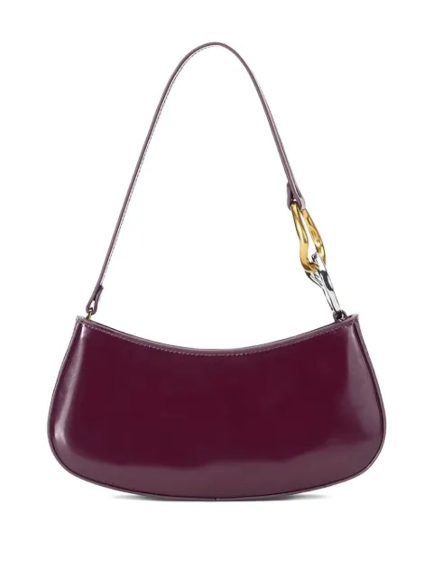 STAUD Ollie curved-handle leather shoulder bag