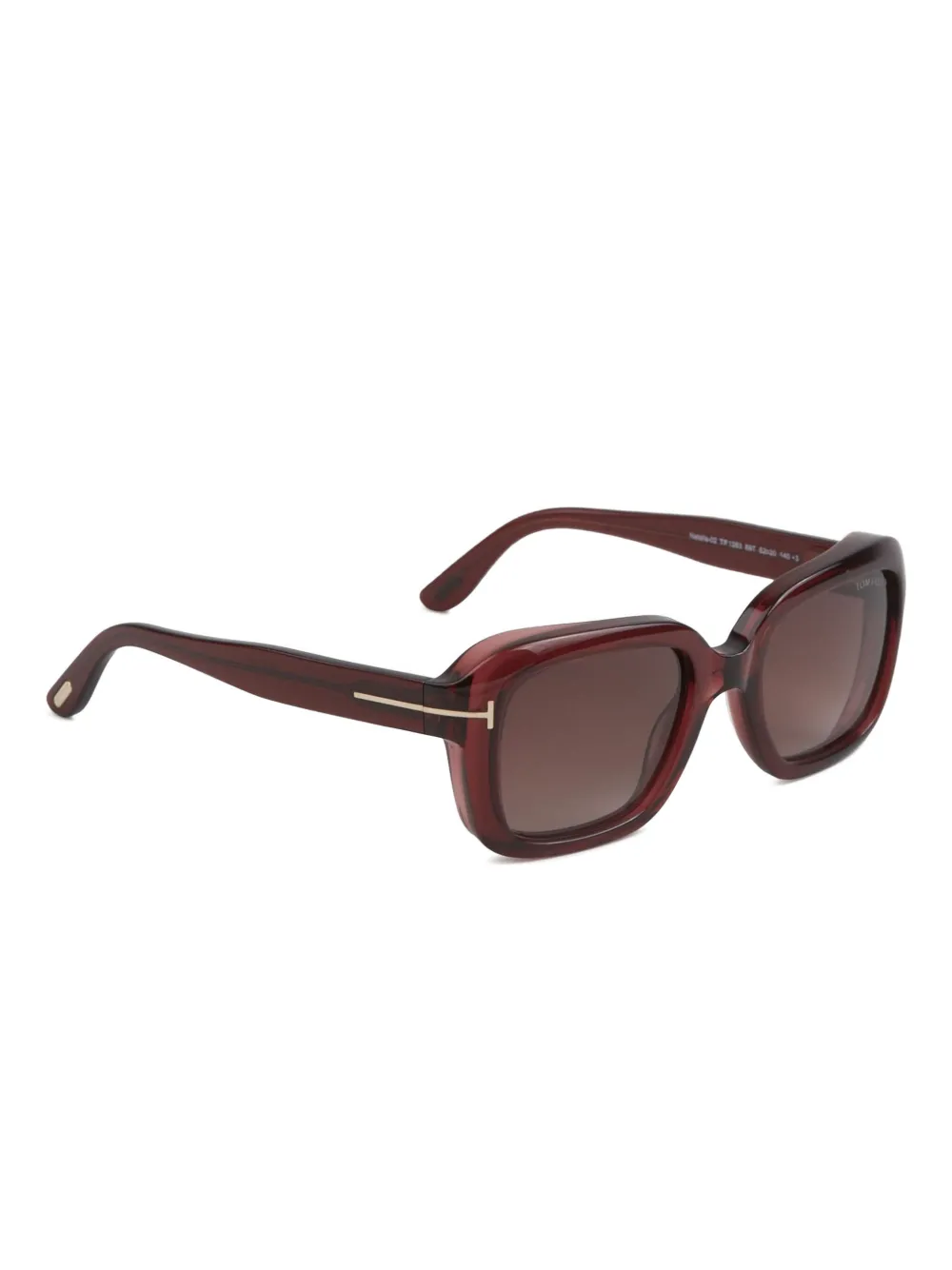 TOM FORD Zonnebril met rechthoekig montuur - Rood