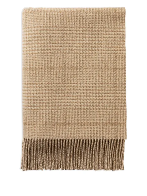 Johnstons of Elgin checked tweed throw